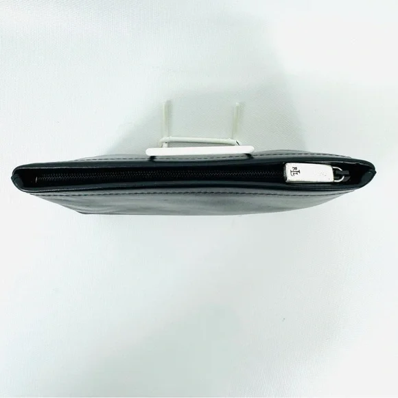 Lauren Ralph Lauren small soft black leather zip cosmetics pouch NWT - vintage - Picture 7 of 11